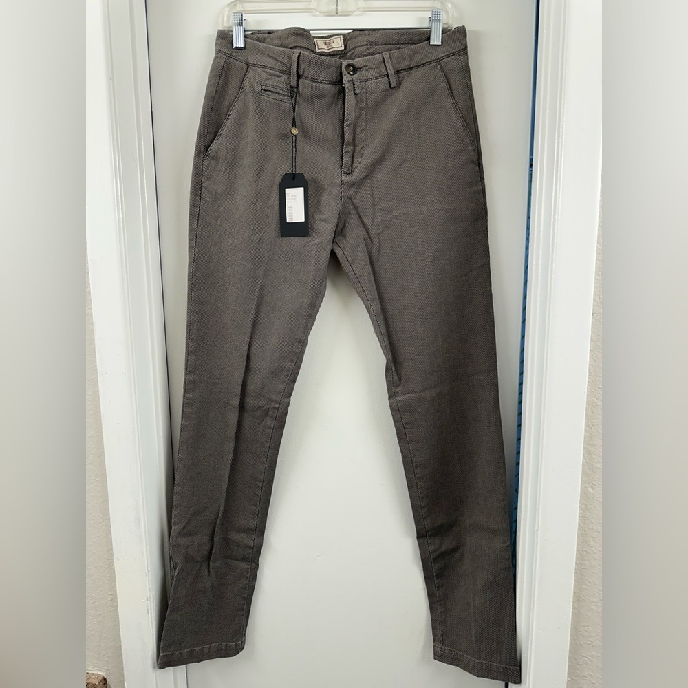 NWT Briglia Men's Grey Causal Pants Trousers Made in Italy IT 46 US 31*32 Cotton